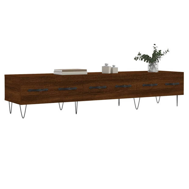 vidaXL Tv-meubel 150x36x30 cm bewerkt hout bruin eikenkleur