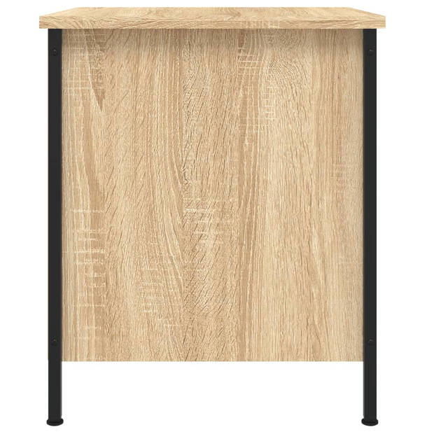 vidaXL Nachtkastjes 2 st 40x42x50 cm bewerkt hout sonoma eikenkleurig