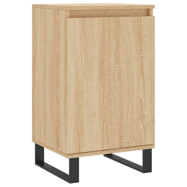 vidaXL Dressoirs 2 st 40x35x70 cm bewerkt hout sonoma eikenkleurig