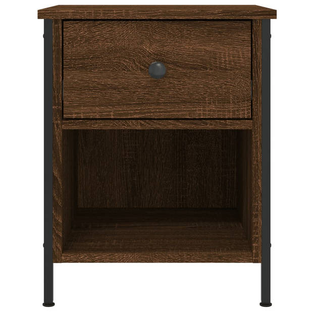 vidaXL Nachtkastjes 2 st 40x42x50 cm bewerkt hout bruin eikenkleur