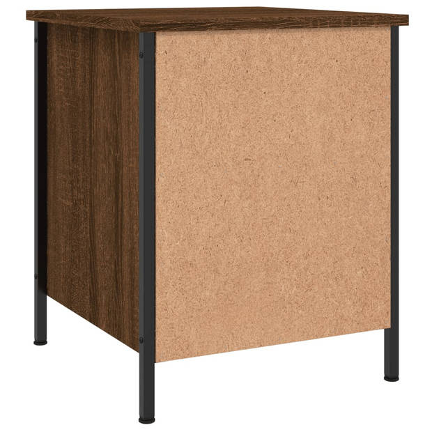 vidaXL Nachtkastjes 2 st 40x42x50 cm bewerkt hout bruin eikenkleur