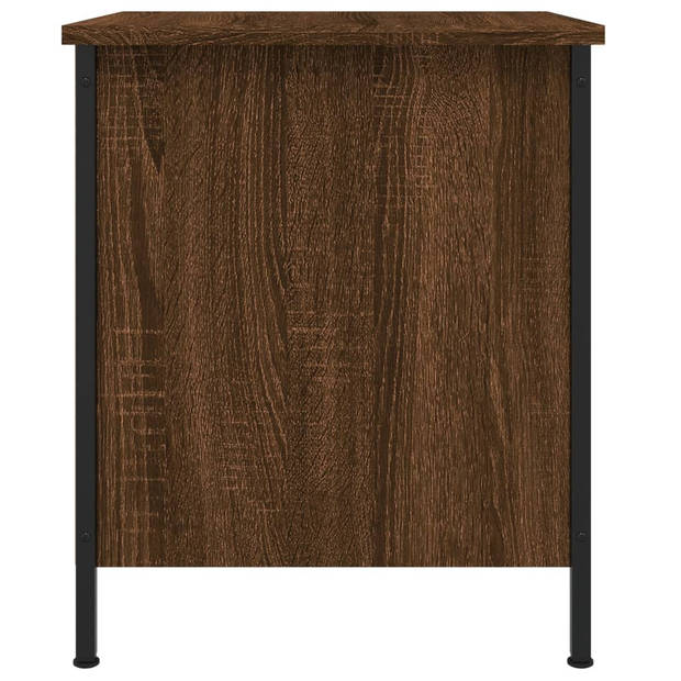 vidaXL Nachtkastjes 2 st 40x42x50 cm bewerkt hout bruin eikenkleur