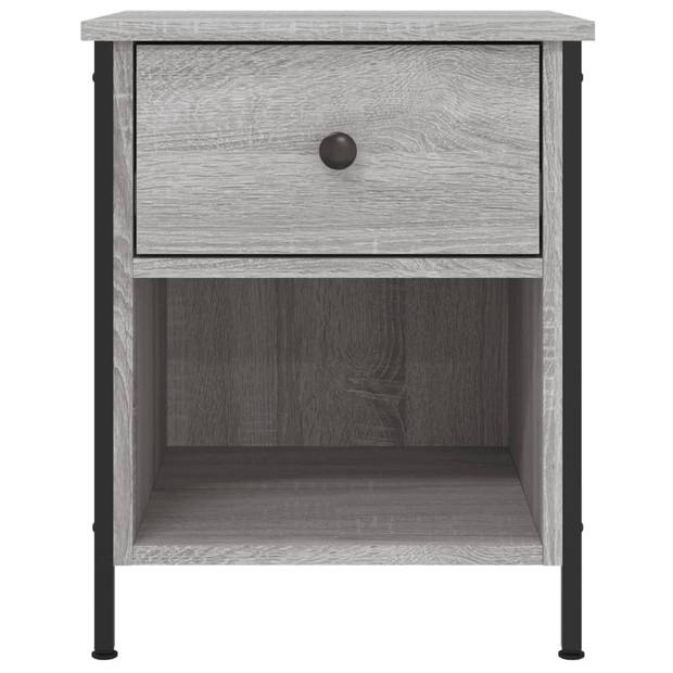 vidaXL Nachtkastjes 2 st 40x42x50 cm bewerkt hout grijs sonoma eiken