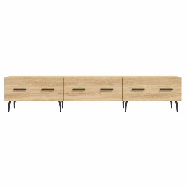 The Living Store Televisiekast Sonoma Eiken - 150x36x30 cm - Stevig Hout en IJzer