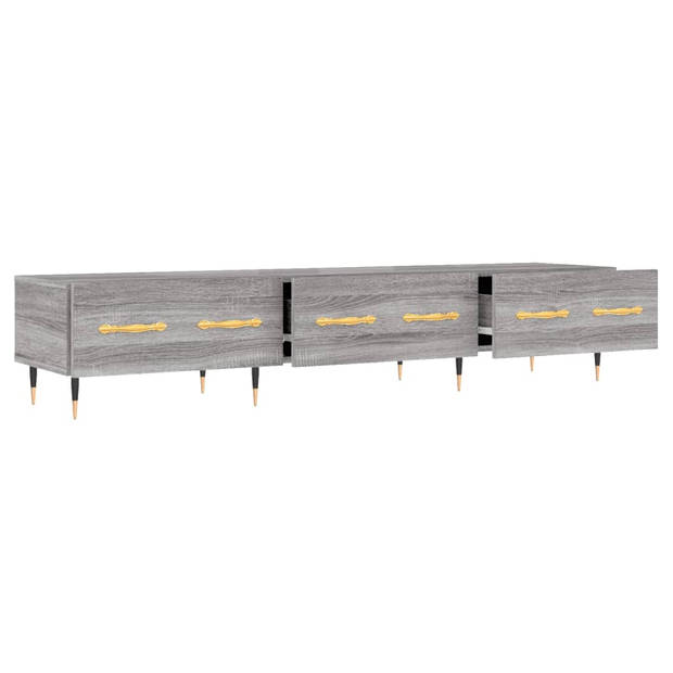 The Living Store TV-meubel grijs sonoma eiken - 150 x 36 x 30 cm - opbergruimte en presenteerfunctie