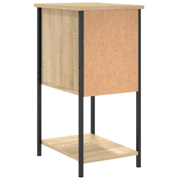 vidaXL Nachtkastjes 2 st 32x42x70 cm bewerkt hout sonoma eikenkleurig