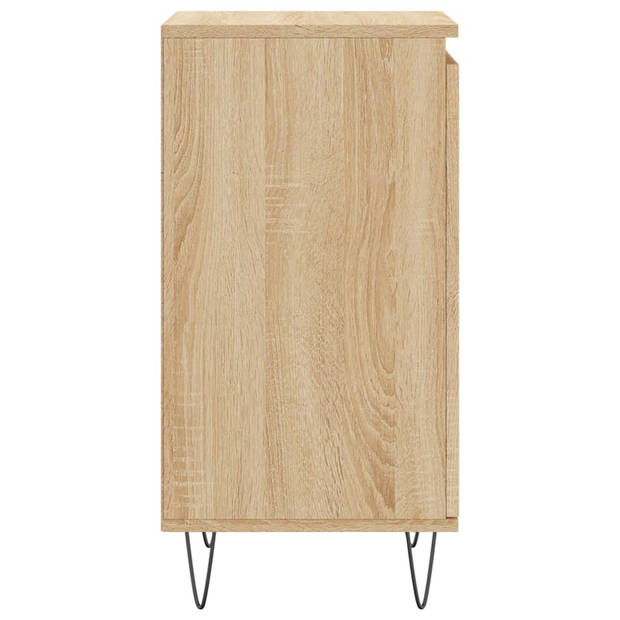 vidaXL Dressoirs 2 st 40x35x70 cm bewerkt hout sonoma eikenkleurig