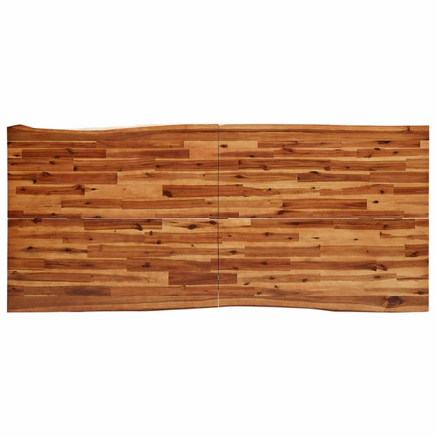 vidaXL Eettafel met natuurlijke rand 200x90x75 cm massief acaciahout