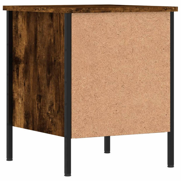 vidaXL Nachtkastjes 2 st 40x42x50 cm bewerkt hout gerookt eikenkleurig