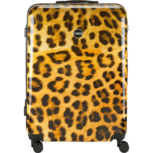 Princess Traveller Animal Print - Reiskoffer – Leopard - Large - 76 cm - Dubbele wielen