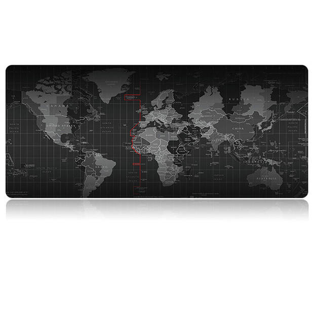 Onderlegger bureau met wereldkaart - Muismat - Kaart van wereld - 40X90CM
