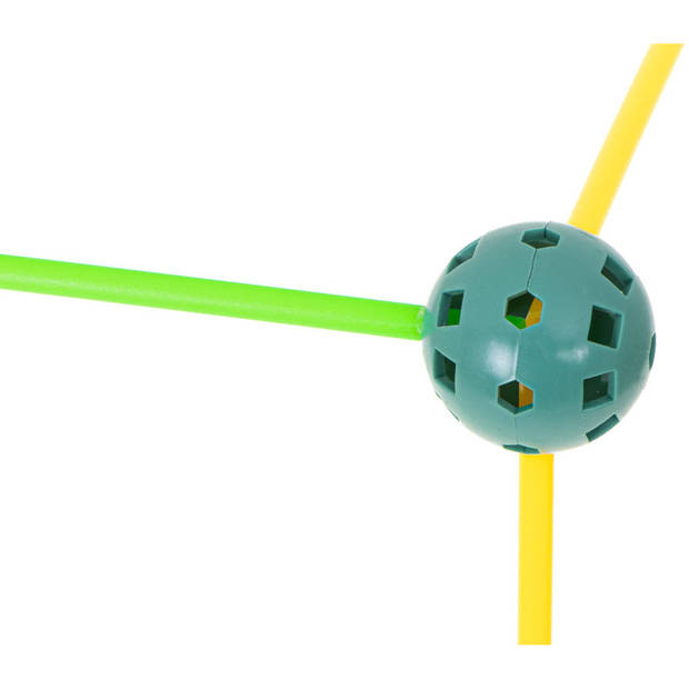 Geometrische constructie XXL set 480 delig - Bouwrietjes in opbergbox - Maak je eigen bouwwerken