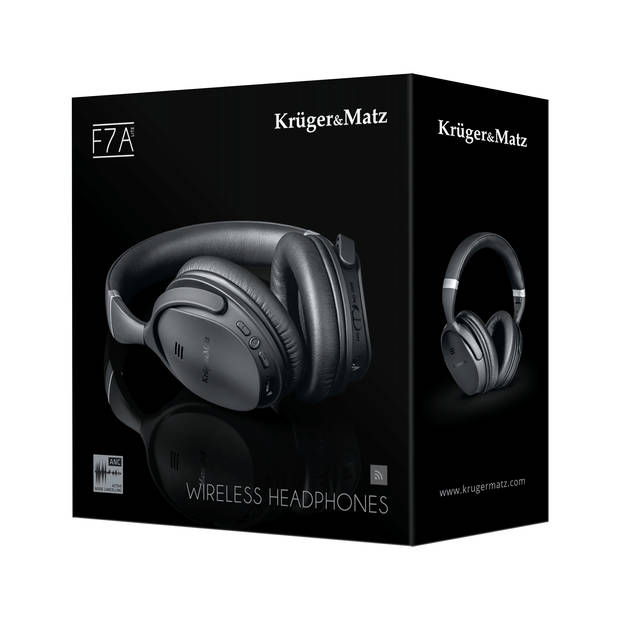 Krüger&Matz F7A Lite draadloze bluetooth over-ear hoofdtelefoon met active noise cancelling KM0655L