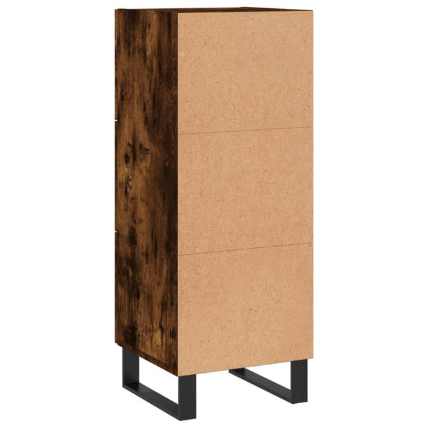 The Living Store Dressoir - Modern - Bijzetkast - 34.5x34x90cm - Gerookt eiken