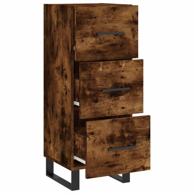 The Living Store Dressoir - Modern - Bijzetkast - 34.5x34x90cm - Gerookt eiken