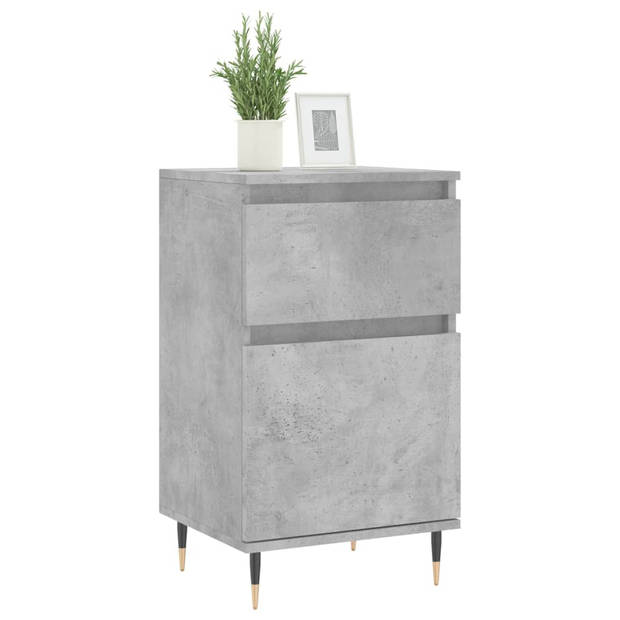 The Living Store Dressoir Betongrijs - 40 x 35 x 70 cm - Duurzaam materiaal en ijzeren poten