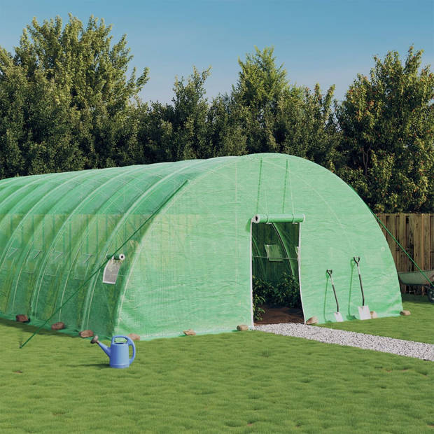 vidaXL Tuinkas met stalen frame 108 m² 18x6x2,85 m groen