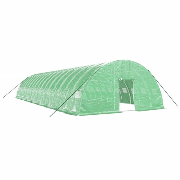 vidaXL Tuinkas met stalen frame 96 m² 16x6x2,85 m groen