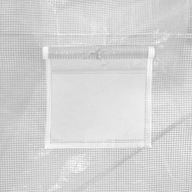 The Living Store Broeikas - Groot - UV-bestendig polyetheen (PE) materiaal - Stabiel gegalvaniseerd stalen frame -