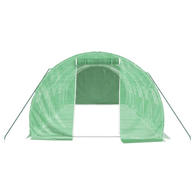 The Living Store tuinkas - 6x3x2m - polyethyleen en gegalvaniseerd staal - groen