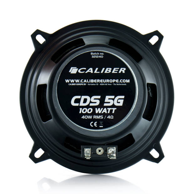 Caliber Autospeakers - 2 Wegs Coaxiale Luidsprekers - Speakerset 13 Cm - 30 Mm Tweeters - 100 W Max (CDS5G)