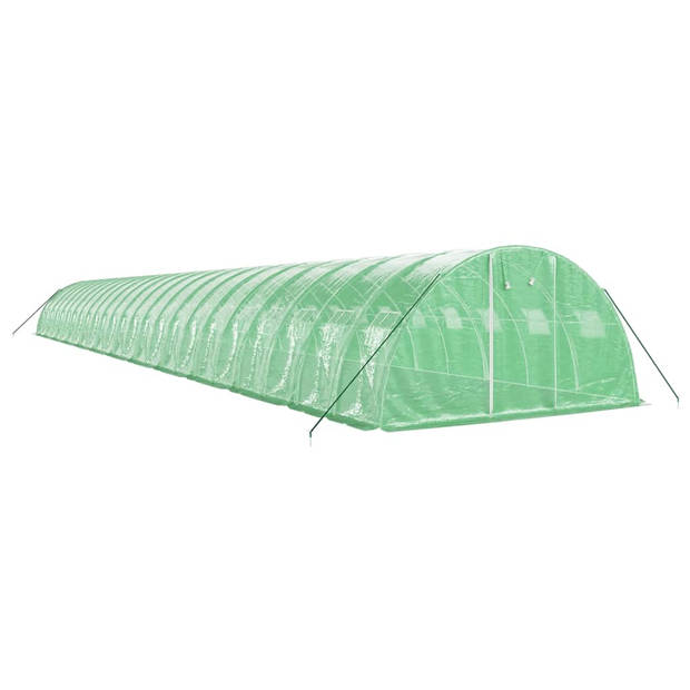 vidaXL Tuinkas met stalen frame 96 m² 24x4x2 m groen