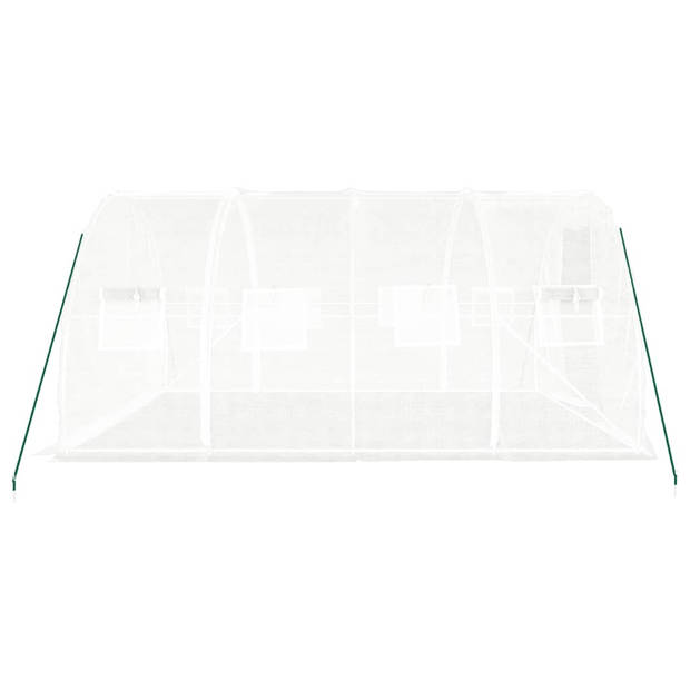 vidaXL Tuinkas met stalen frame 12 m² 4x3x2 m wit