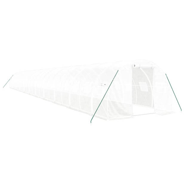 vidaXL Tuinkas met stalen frame 66 m² 22x3x2 m wit