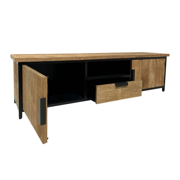 Livingfurn - TV Meubel Tomar 180cm - Teakhout