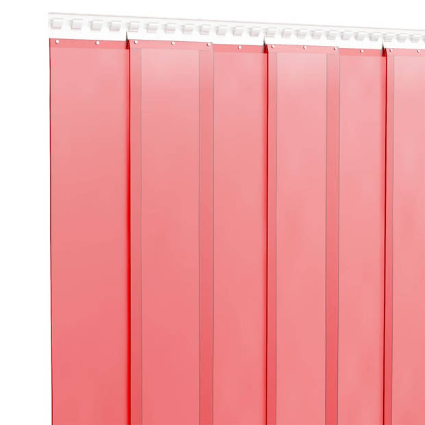 The Living Store PVC Deurgordijn - 300mm x 2.6mm - Rood