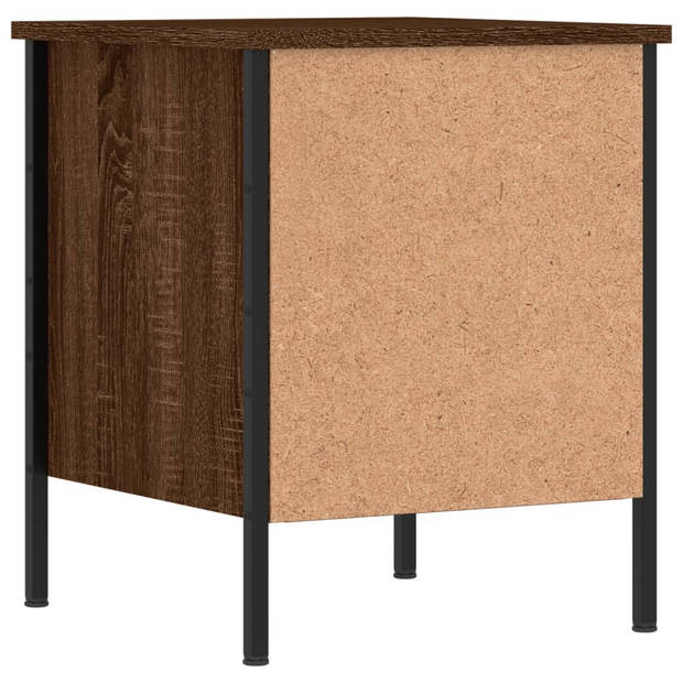 vidaXL Nachtkastjes 2 st 40x42x50 cm bewerkt hout bruin eikenkleur