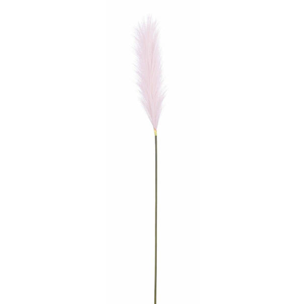 Kunstbloemen bloemstuk pluimen boeket in vaas - lila paars - 104 cm hoog - Kunsttakken
