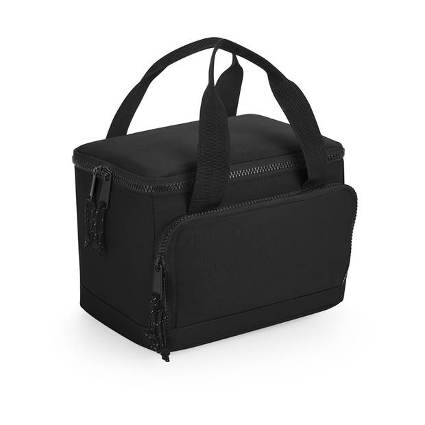 Bagbase koeltasje/lunch tas model Compact - 24 x 17 x 17 cm - 2 vakken - zwart - klein model - Koeltas