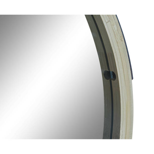 Items - Spiegel/wandspiegel - bamboe buitenkant - rond - D38 cm - Spiegels