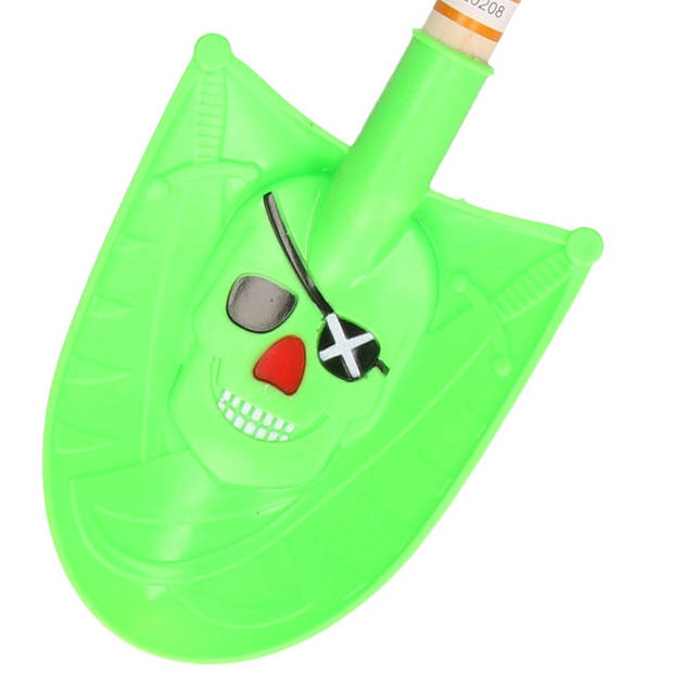 Summerplay Speelgoed piraten schep - voor kinderen - punt - kunststof - groen - 49 cm - Speelgoedschepjes