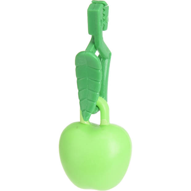 Excellent Houseware Tafelkleedgewichten appels - 8x - groen - kunststof - Tafelkleedgewichten