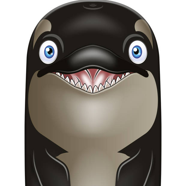 Gebro Bodyboard orka - kunststof - zwart/grijs - 82 x 46 cm - Bodyboard