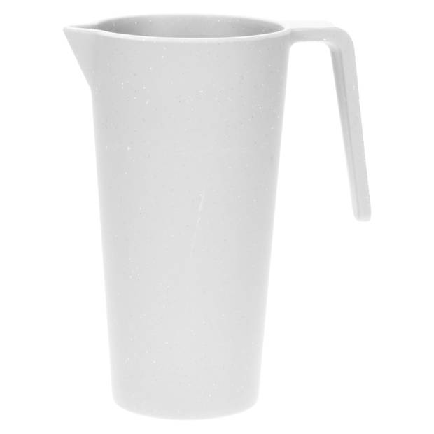 Schenkkan/waterkan - wit - 1500 ML - melamine - D10 x H21 cm - Schenkkannen