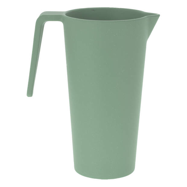 Schenkkan/waterkan - groen - 1500 ML - melamine - D10 x H21 cm - Schenkkannen