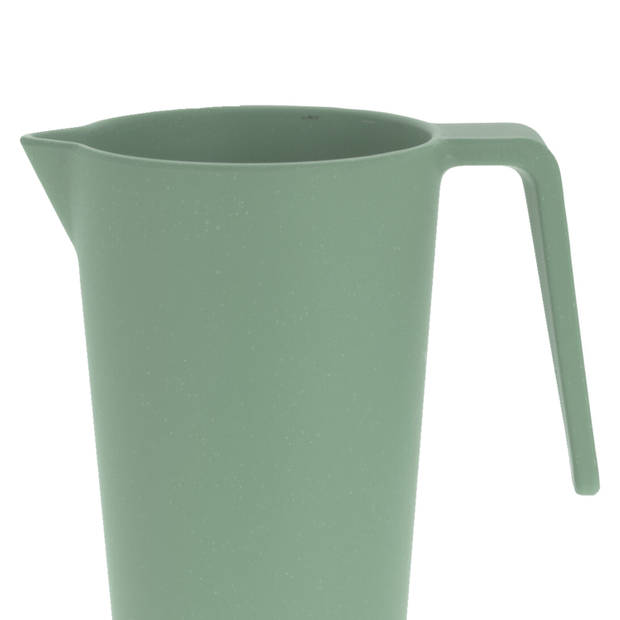 Schenkkan/waterkan - groen - 1500 ML - melamine - D10 x H21 cm - Schenkkannen