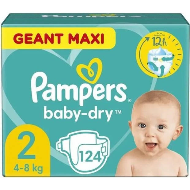 Pampers - Baby Dry - Maat 2 - Mega Pack - 124 luiers