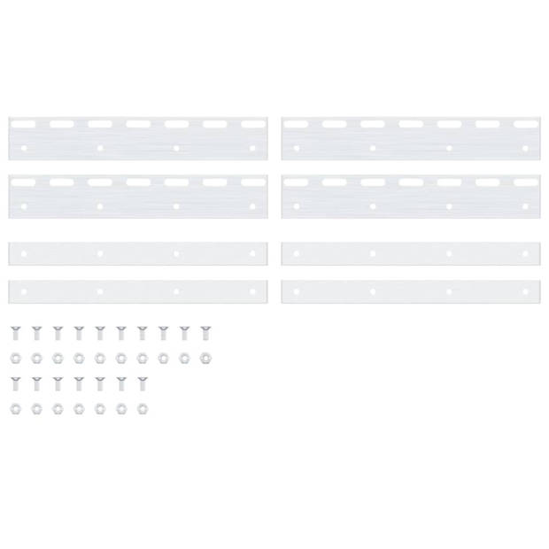 vidaXL Verbindingsplaten 4 st 28 cm roestvrij staal zilverkleurig