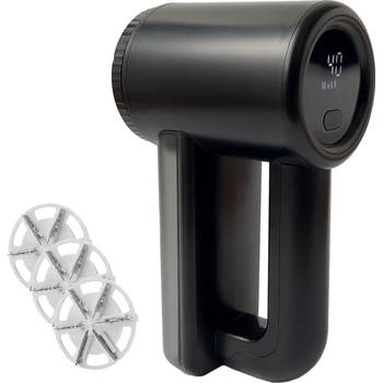Iqonic Pluizenverwijderaar Elektrisch - Pluizentondeuse - 3 Snelheden - Oplaadbaar en Draadloos - LED Scherm - Zwart