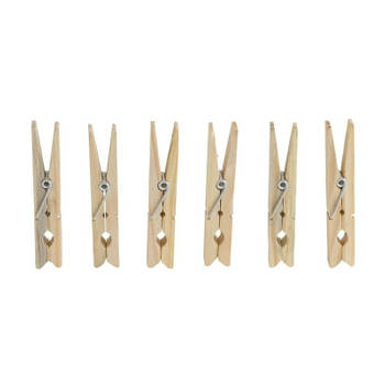 100x Wasgoedknijpers / wasknijpers jumbo van hout - Knijpers