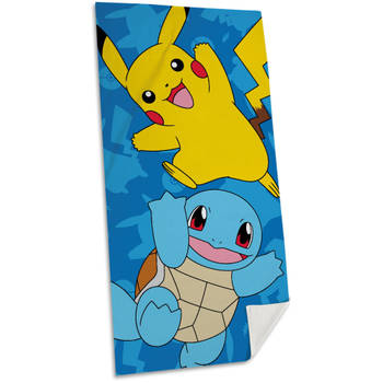 Pokemon strand/badlaken - 70 x 140 cm - katoen - voor kinderen - Strandlakens