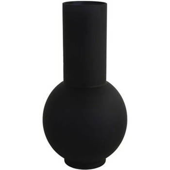 Countryfield Bloemenvaas Catlin - mat zwart glas - D20 x H36 cm - Vazen
