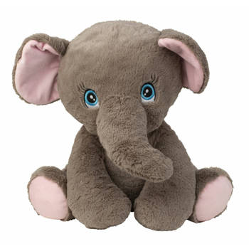 Olifant knuffel van zachte pluche - speelgoed dieren - 41 cm - Knuffeldier