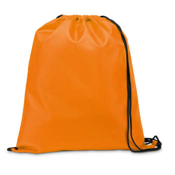 Gymtas/lunchtas/zwemtas met rijgkoord - voor kinderen - oranje - 35 x 41 cm - Rugzak