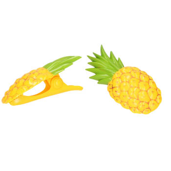 Handdoekklem/handdoek knijpers - ananas -A¯A¿A½2x - kunststof - Handdoekknijpers
