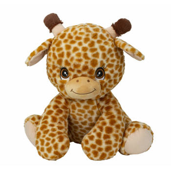 Giraffe knuffel van zachte pluche - speelgoed dieren - 33 cm - Knuffeldier